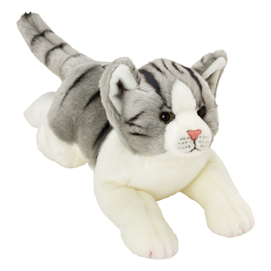 Yomiko Katze grau-weiss, 36 cm