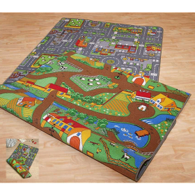 Spielteppich City/Farm Duoplay, 100 x 190 cm