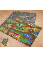 Spielteppich City/Farm Duoplay, 100 x 190 cm