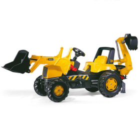 RollyToys Junior Trettraktor JCB mit Frontlader & Heckbagger