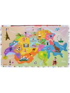 Janod Puzzle Magnetkarte Schweiz, 24 Teile