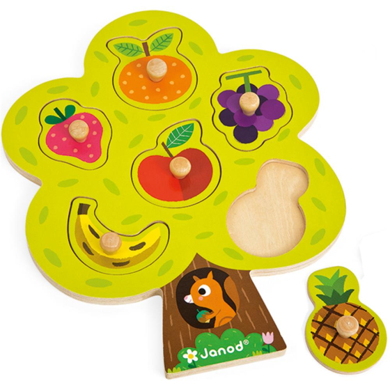 Janod Puzzle Fruchtbaum, 6 Teile