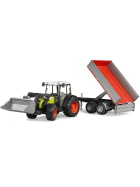 Bruder Claas Nectis 267 F mit Frontlader und Bordwandanhänger