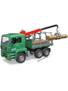 Bruder MAN Holztransport-LKW mit Ladekran & Baumstämmen