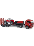Bruder MAN TGA Tieflader mit Manitou Teleskoplader