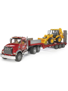 Bruder Mack Granite LKW mit Tieflader & JBC Baggerlader