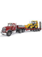 Bruder Mack Granite LKW mit Tieflader & JBC Baggerlader