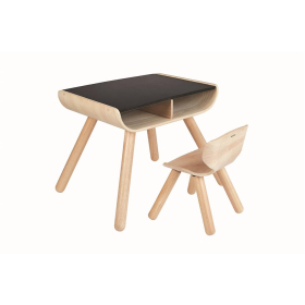 PlanToys Tisch und ein Stuhl (schwarz)