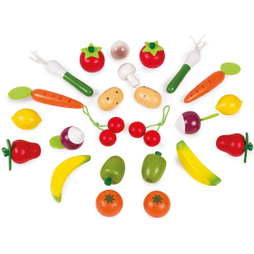 Janod Früchte- und Gemüsekorb, 24-teilig