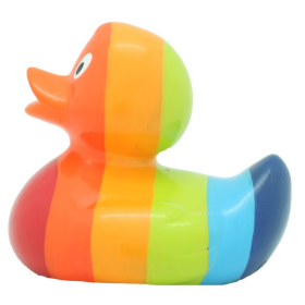 Badeente Regenbogenfarben