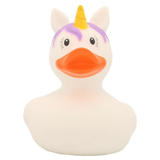 Badeente Einhorn, weiss