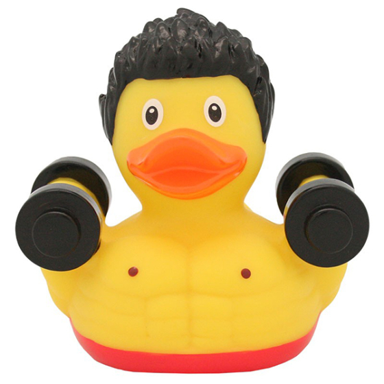 Badeente Bodybuilder