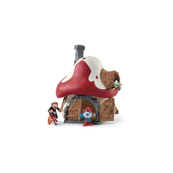 Schleich Schlumpf Haus mit 2 Figuren
