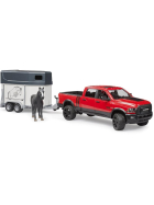 Bruder RAM 2500 Power Wagon mit Pferdanhänger & Pferd