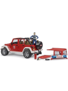 Bruder Jeep Wrangler Unlimited Rubicon Feuerwehrfahrzeug mit Feuerwehrmann
