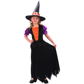 Fasnacht Hexe, orange/violett Gr. M