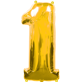 Amscan Folienballon Zahl 1, gold