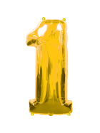 Amscan Folienballon Zahl 1, gold