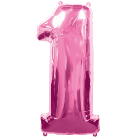 Amscan Folienballon Zahl 1, pink