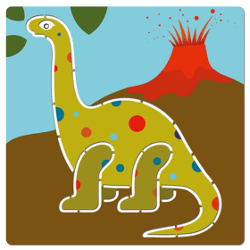 Djeco Schablonen Dinosaurier
