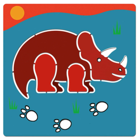 Djeco Schablonen Dinosaurier