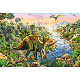 Puzzle Abenteuer mit den Dinosauriern, 3 x 48 Teile