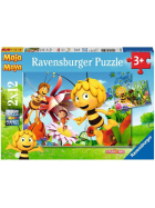 Puzzle Biene Maja auf der Blumenwiese, 2 x 12 Teile