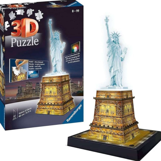 Ravensburger Freiheitsstatue bei Nacht