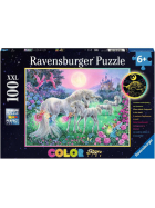 Puzzle Einhörner im Mondschein, 100 Teile