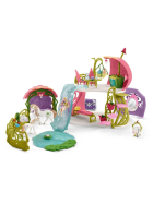 Schleich Glitzerndes Bl&uuml;tenhaus mit Einh&ouml;rnern, See und Stall