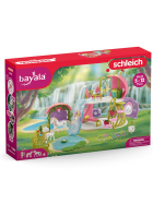 Schleich Glitzerndes Bl&uuml;tenhaus mit Einh&ouml;rnern, See und Stall