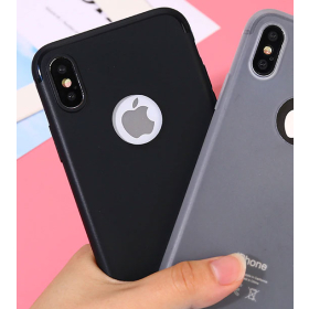 iPhone X Schutzhülle iPhone Silikon Case, schwarz