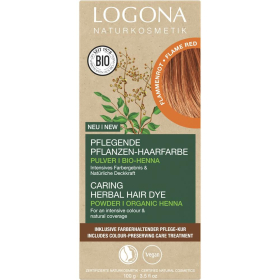 Logona Pflanzenhaarfarbe Pulver - Flammenrot, 100 g