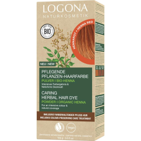 Logona Pflanzenhaarfarbe Pulver -  Hennarot, 100 g