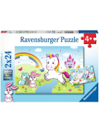 Puzzle Märchenhaftes Einhorn, 2 x 24 Teile