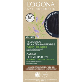 Logona Pflanzenhaarfarbe Pulver - Indigoschwarz, 100 g