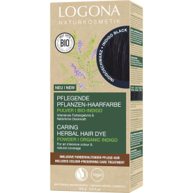 Logona Pflanzenhaarfarbe Pulver - Indigoschwarz, 100 g