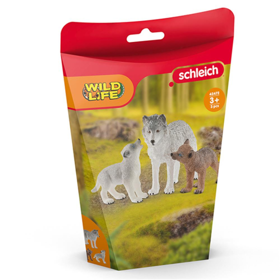 Schleich Wolfsmutter mit Welpen