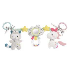 Kinderwagenkette Einhorn und Katze