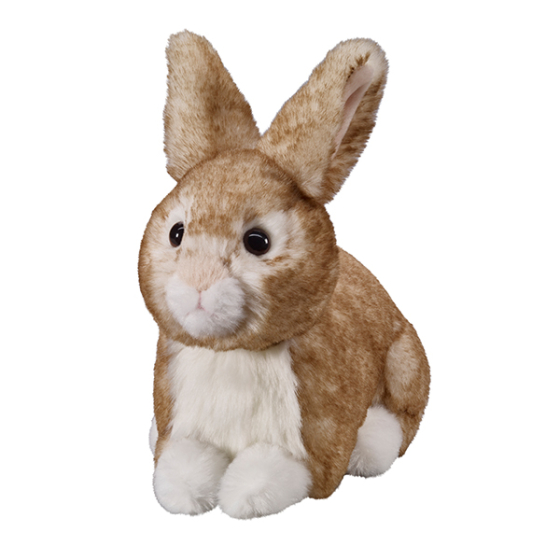 Hase braun liegend, 18 cm