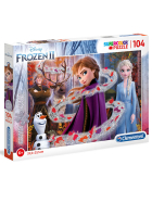Clementoni Puzzle Glitter Frozen 2, 104 Teile