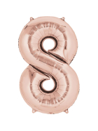 Amscan Folienballon Zahl 8 Rosé Gold