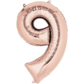 Amscan Folienballon Zahl 9 Rosé Gold