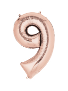 Amscan Folienballon Zahl 9 Rosé Gold