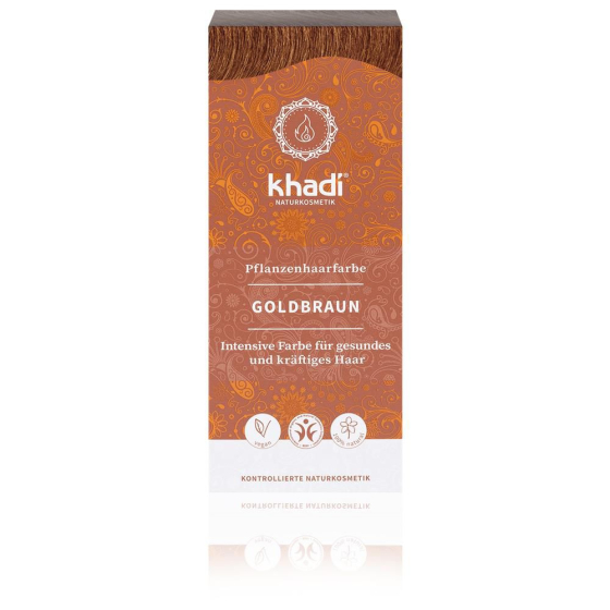 khadi Pflanzenhaarfarbe Goldbraun, 100 g