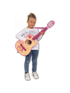 Bontempi Gitarre 6 Saiten aus Holz, pink