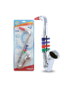 Bontempi Saxophone, 4 farbige Tasten Blister, 36 cm