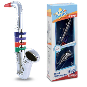 Bontempi Saxophone mit 4 farbigen Tasten, 36 cm