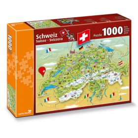 Carta Media Schweiz Puzzle, 1000 Teile