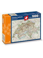 Carta Media Schweizer Landkarte Puzzle, 1000 Teile